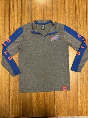 NFL Team Apparel Buffalo Bills Youth XL 18-20 Quarter-Zip Active Pullover Shirt